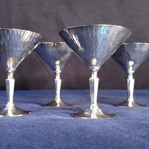 Rare Zodax Metal Aperitif Glasses